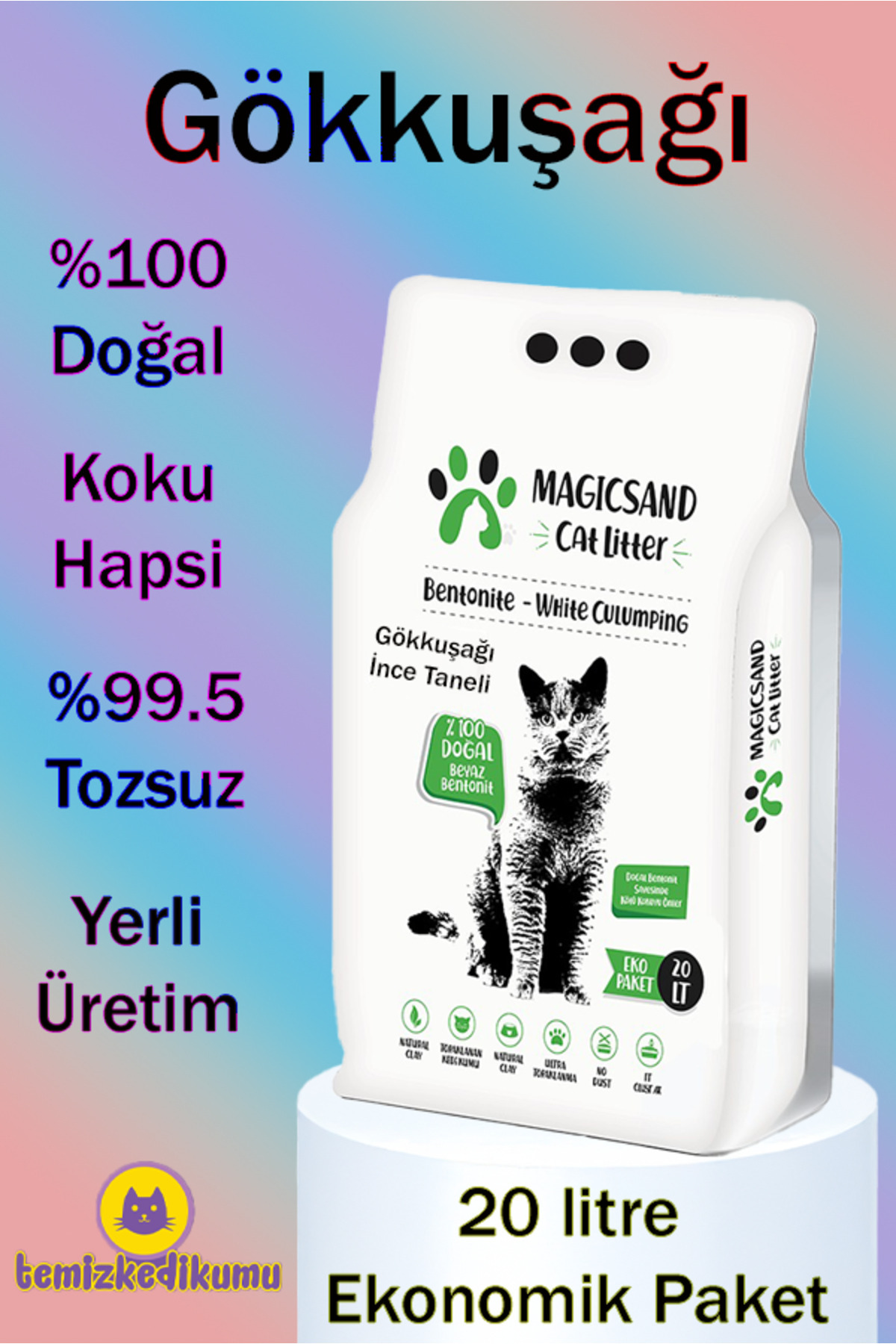 magicsand Gökkuşağı Bentonit 20 Lt. - Görsel 3