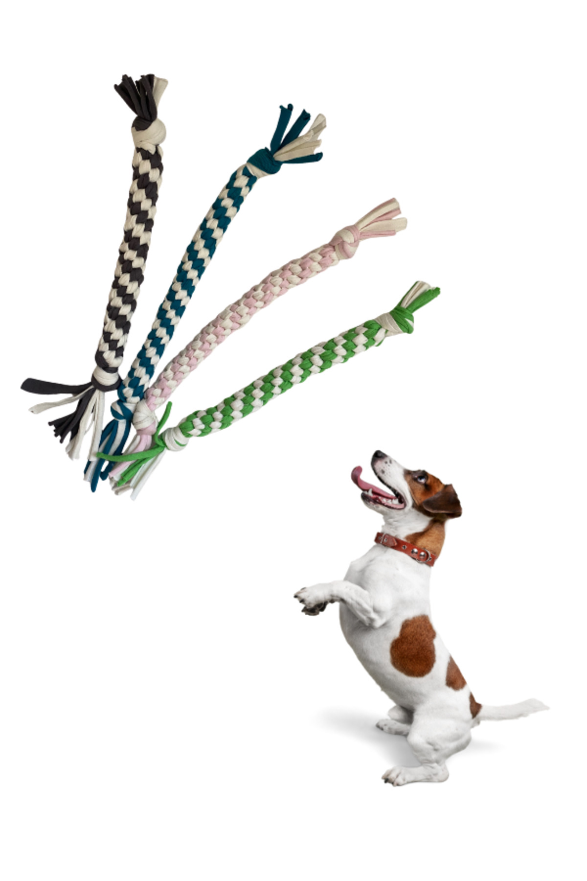 Tüylü Tezgah Köpek Oyun Halatı Köpek Diş Kaşıma Ipi Köpek Oyuncağı Köpek Eğitim Ipi - Görsel 3