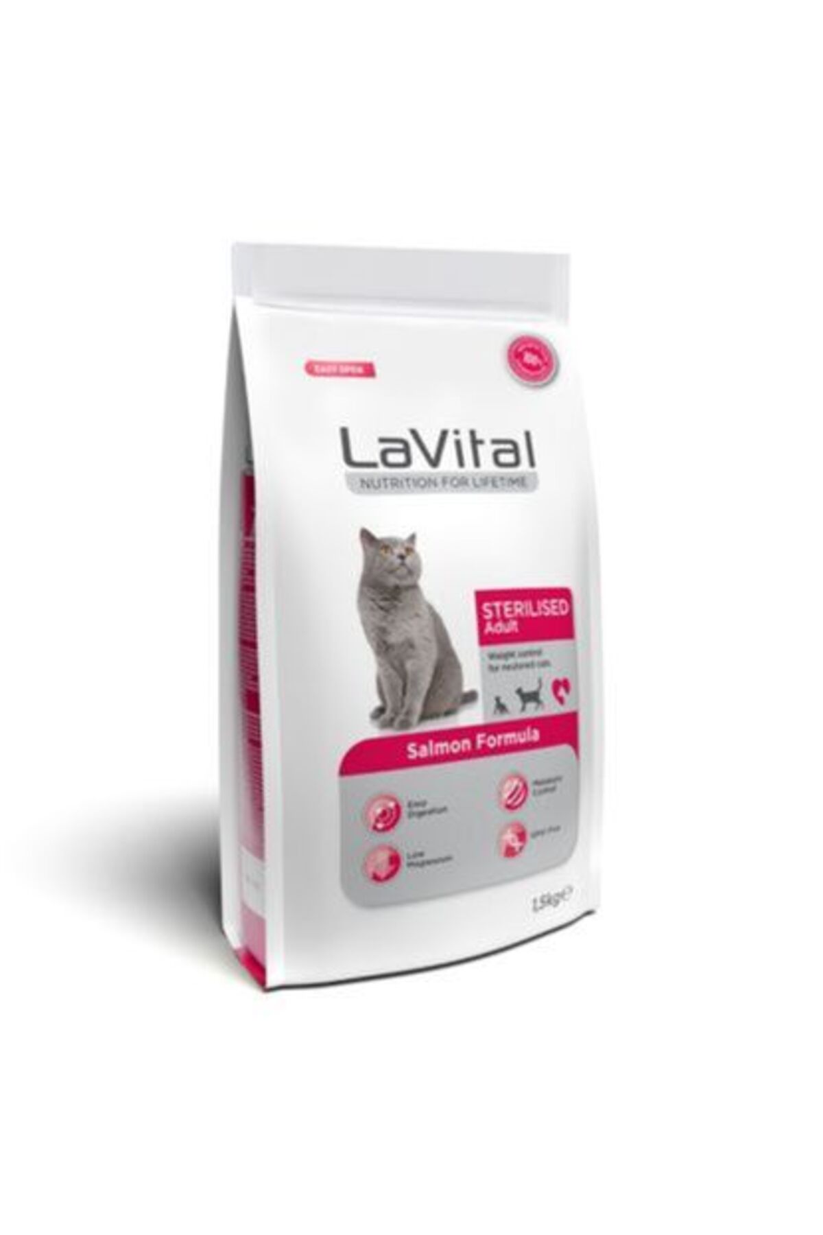 LaVital Somonlu Premium Kısır Kedi Maması 1.5 Kg 2'li Paket