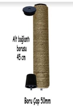 Mavi Kaktüs Kedi Tırmalama Sütunu - Kedi Evi Yedek Tırmalama Borusu - Tırmalama Tahtası - 45 Cm Dişi-Erkek