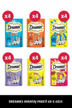 Dreamies Kedi Ödül Maması Karışık 60 gr X 24 Adet