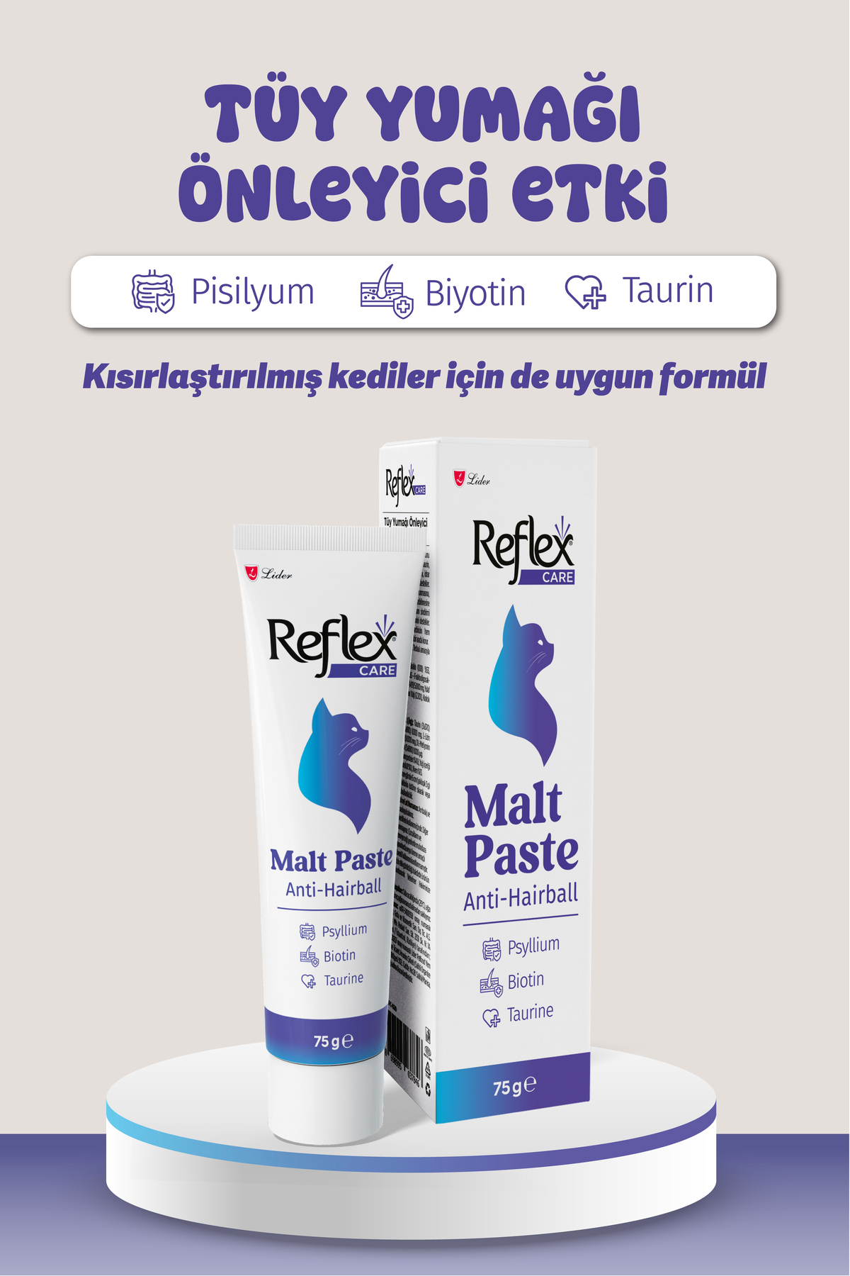 Reflex Care Malt Paste Anti Hairball - Tüy Yumağı Önleyici Malt 75g