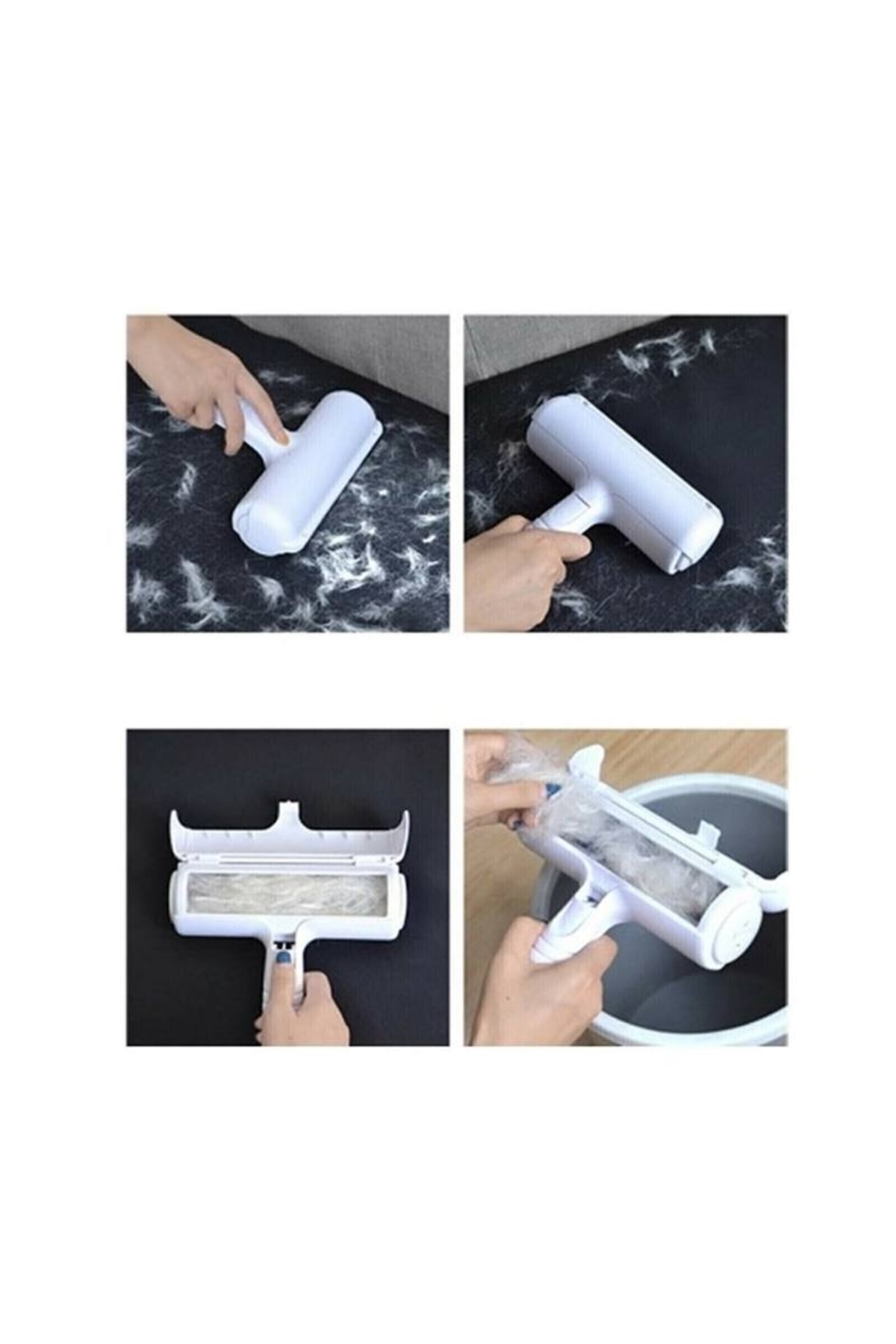 BEYZANA Hazneli Kedi Köpek Kazak Kıyafet Elbise Tüy Temizleyici Kıl Toz Toplayıcı