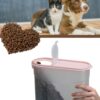 12den Kedi Köpek Mama Saklama Kabı, Evcil Hayvan Kuru Mama Erzak Kutusu Şeffaf 4000ml