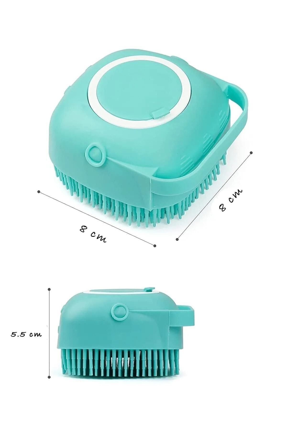 Genel Markalar Şampuan Hazneli Kedi Ve Köpek Evcil Hayvan Yıkama Fırçası Silikon Evcil Hayvan Banyo Lifi - Görsel 2