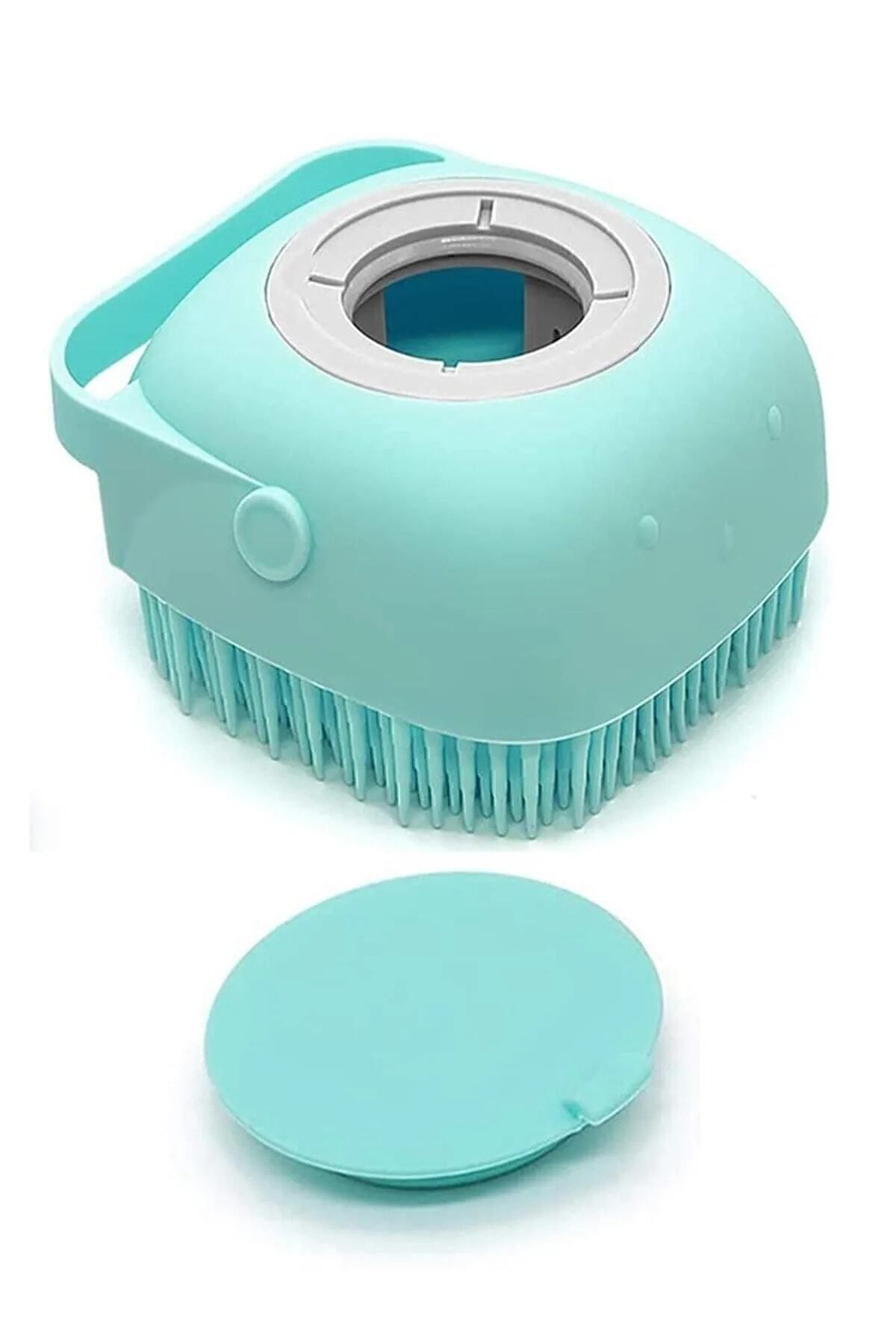 Genel Markalar Şampuan Hazneli Kedi Ve Köpek Evcil Hayvan Yıkama Fırçası Silikon Evcil Hayvan Banyo Lifi - Görsel 3