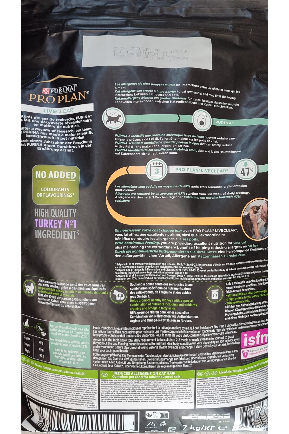 Pro Plan LİVECLEAR HİNDİLİ KISIR KEDİ MAMASI 7 KG - Görsel 2