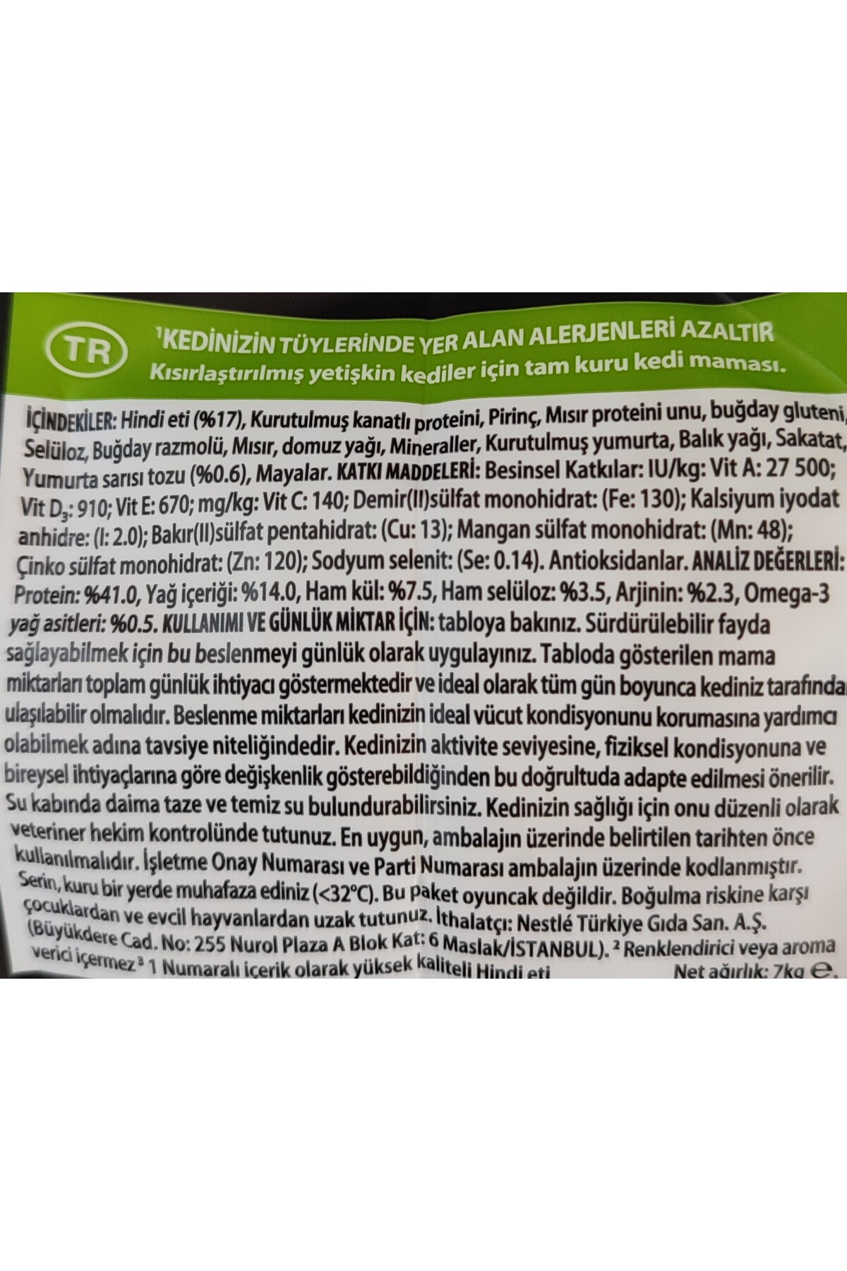 Pro Plan LİVECLEAR HİNDİLİ KISIR KEDİ MAMASI 7 KG - Görsel 3