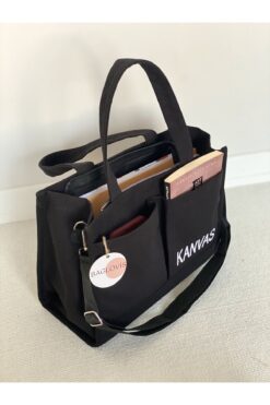 BAGLOVİS KANVAS KUMAŞ NAKIŞ DETAYLI BÜYÜK OMUZ ÇANTASI EN32 BOY28