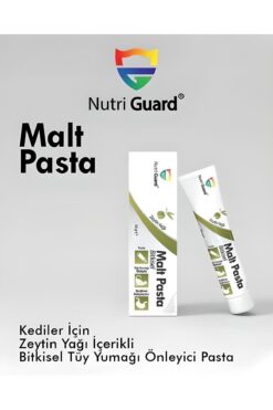 nutri guard Kediler Için Zeytinyağ Içerikli Bitkisel Tüy Yumağı Önleyici Pasta Nutriguard Malt Paste 50gr