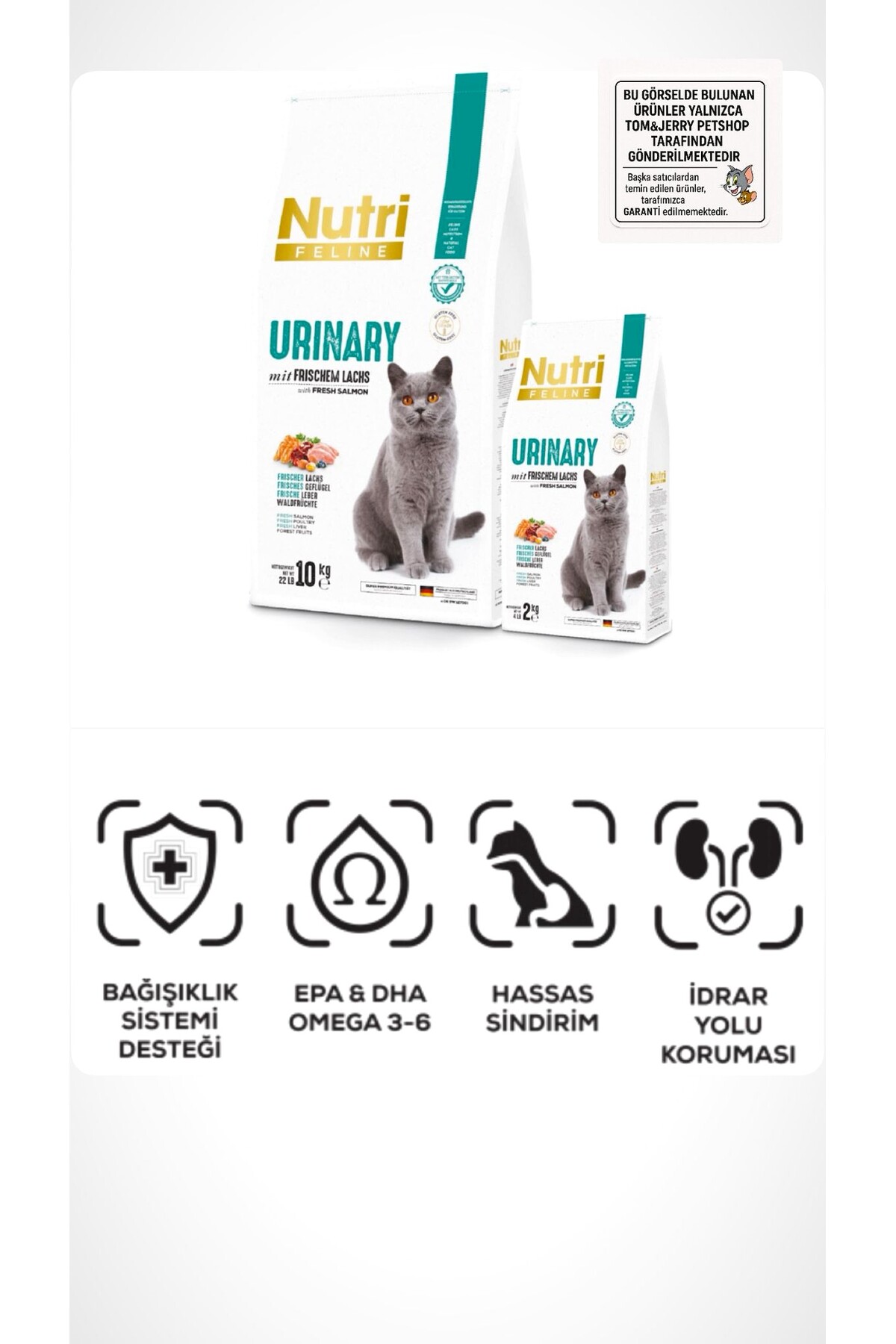 Royal Canin Nutri Feline Urinary Böbrek Sağlığı Destekleyici Somonlu Düşük Tahıllı Yetişkin Kedi Maması 10 Kg