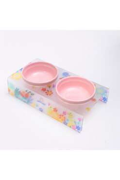 Pet Magic Petmagic Akrilik Pleksi Evcil Hayvan Renkli Seramik Kaseli Kedi ve Köpek Mama Su Kabı-Mat İlkbahar