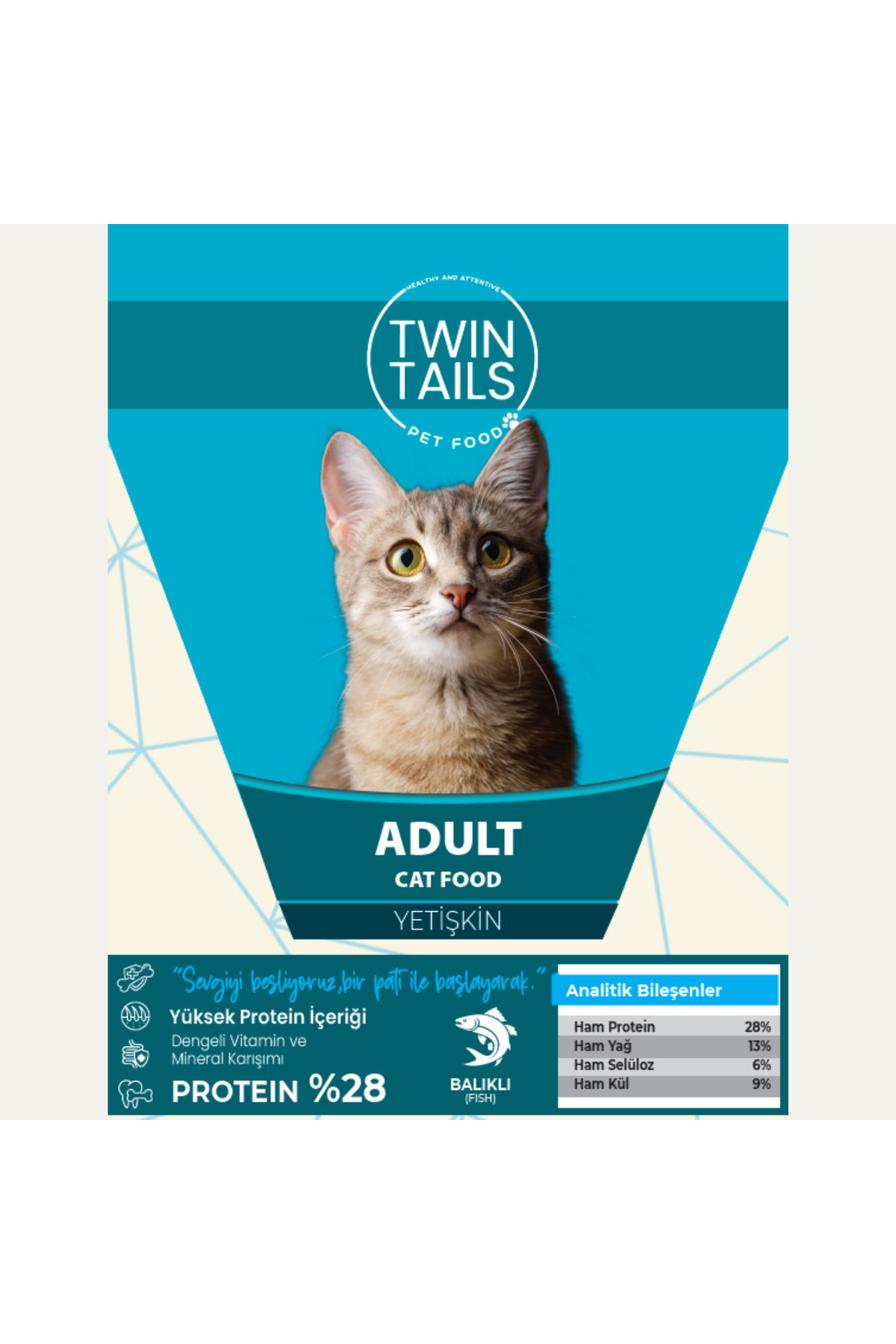 TWIN TAILS 2813 Balıklı Kedi Maması 15 Kg - Görsel 2