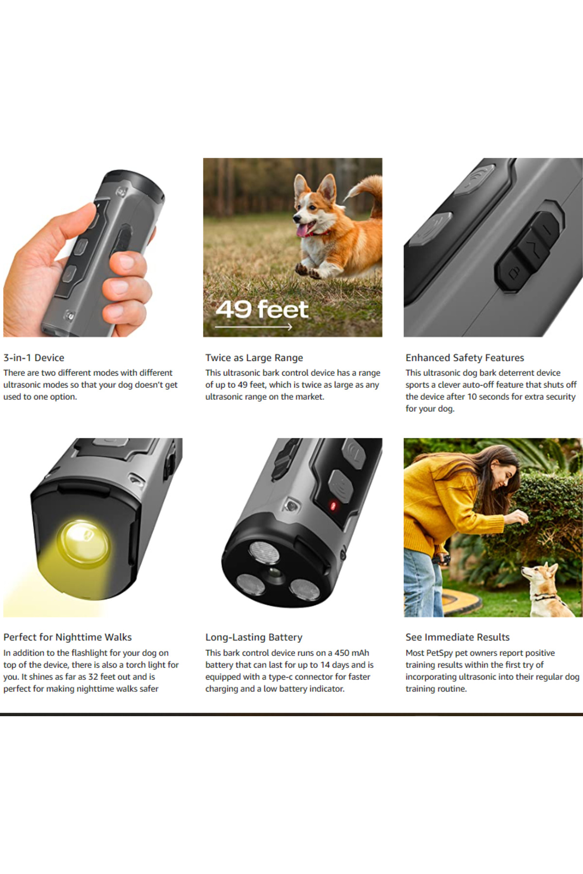 Petainer En İyi Köpek kovucu cihaz Ekstra Etkili titreşimli ultrasonik mekanizma Xp30 - Görsel 3