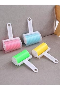 CEMRE Aveo 1 Adet Silikon Rulo Tüy Toplayıcı Toz Hav Alıcı Yıkanabilir Kedi Tüyü Toplayıcı Köpek Tüyü