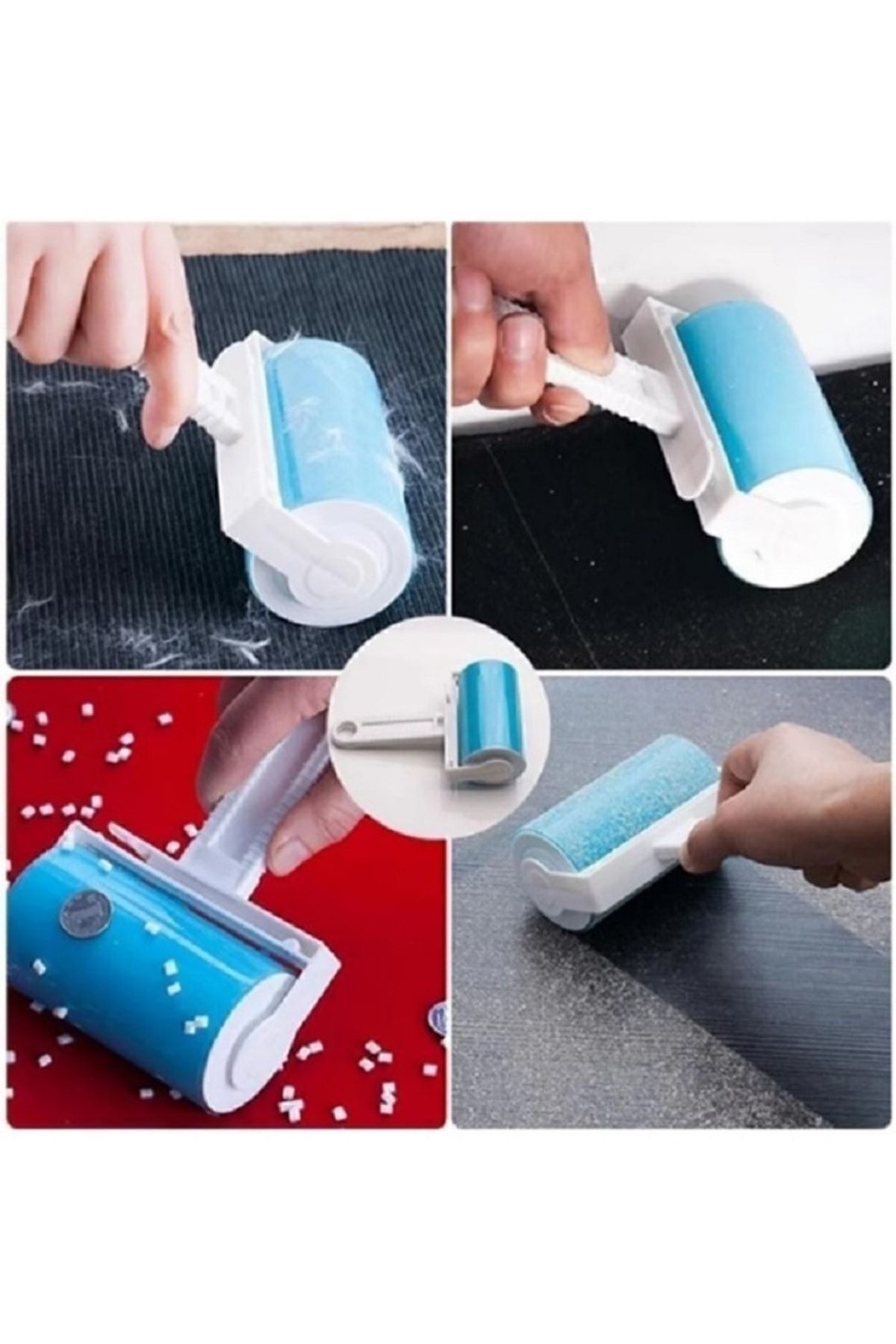CEMRE Aveo 1 Adet Silikon Rulo Tüy Toplayıcı Toz Hav Alıcı Yıkanabilir Kedi Tüyü Toplayıcı Köpek Tüyü - Görsel 2