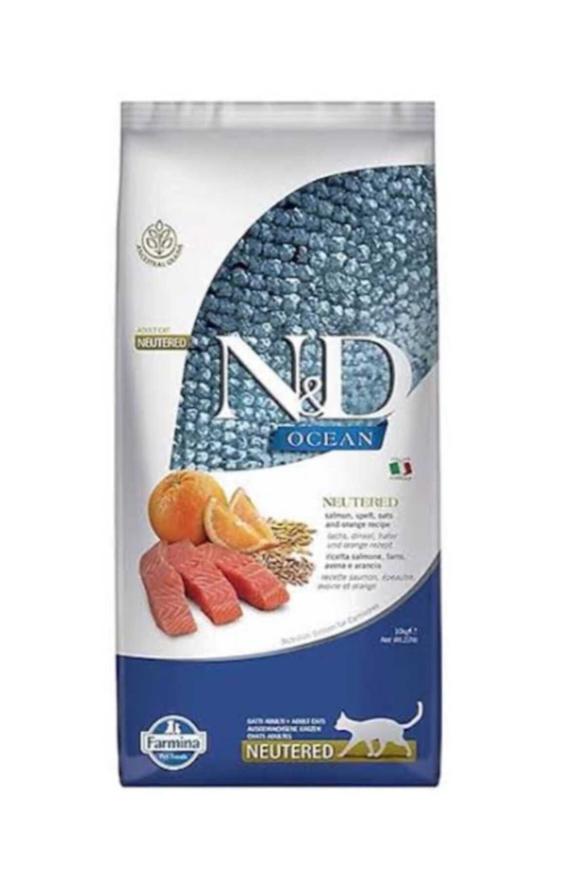 N&D Düşük Tahıllı Somonlu Kısırlaştırılmış Yetişkin Kedi Maması 10 KG 1 ADET