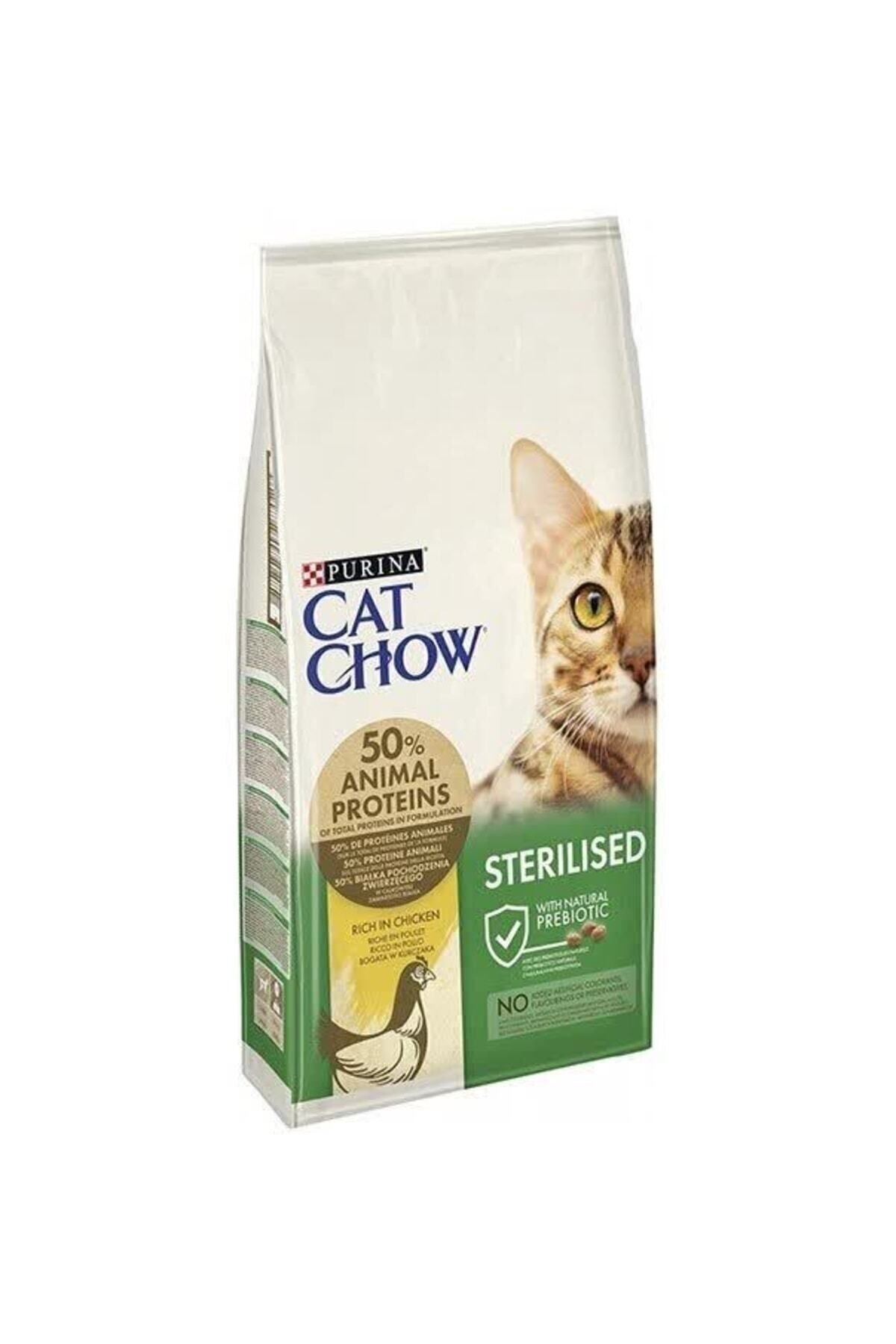 Cat Chow Cat Chow Cat Chow Kısırlaştırılmış Tavuklu Kedi Maması 15 Kg