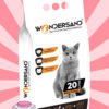 wondersand 20 Litre %100 Beyaz Bentonit Kalın Tane Bebek Pudra Kokulu Topaklanan Premium Kedi Kumu