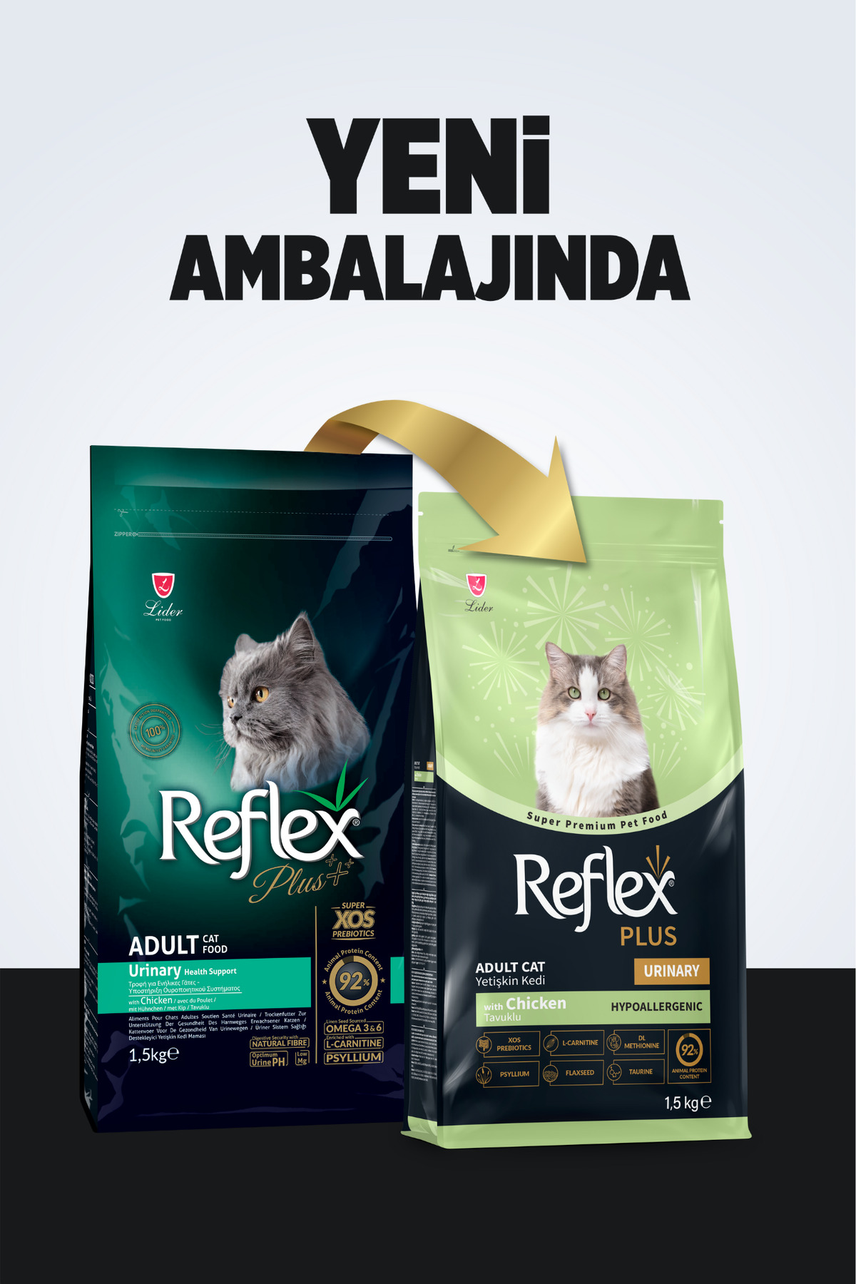 Reflex Plus Urinary Tavuklu Yetişkin Kedi Maması 1,5 kg - Görsel 2