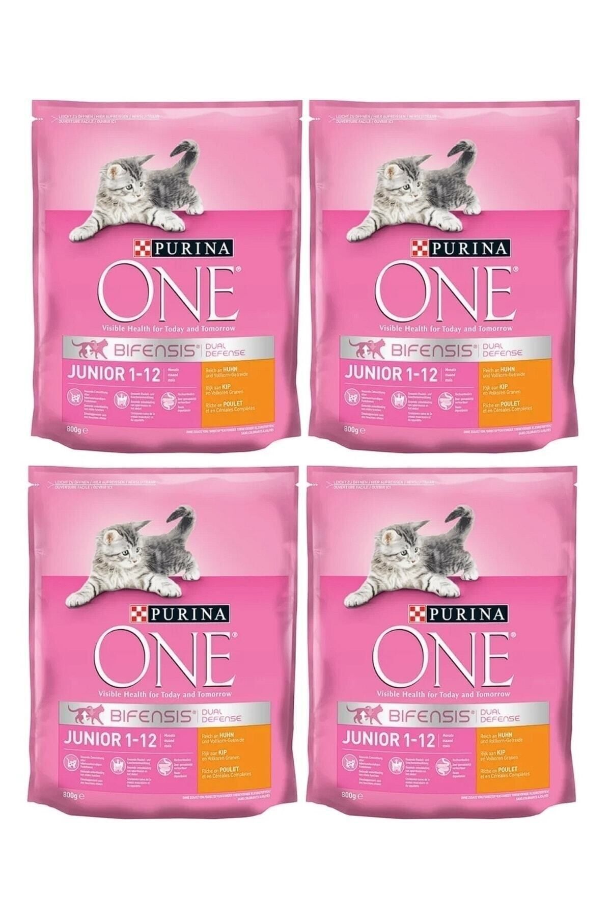 Purina One One Tavuklu Yavru Kedi Maması 800 Gr 4 Adet