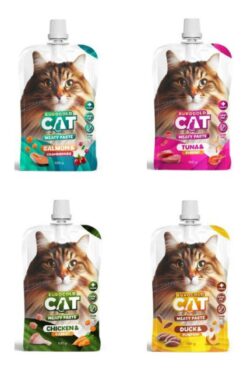 EuroGold Taze Kedi Et Ezme , Sıvı Kedi Ödül Maması , Kedi Ödül Maması 4 Adet x 100 gr