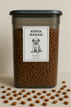 Dem Home Köpek Maması Saklama Kabı 3,2 Lt. Antrasit Renk Plastik Düzenleyici