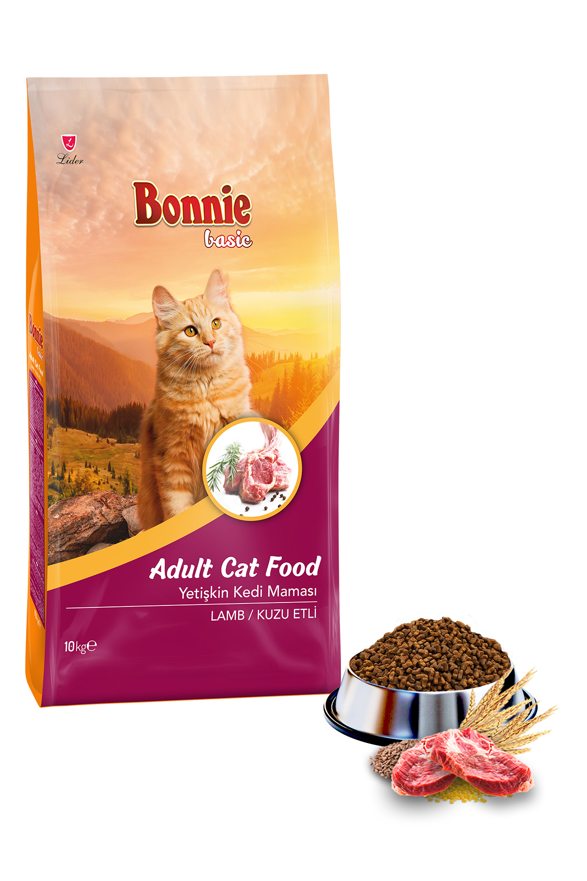 Bonnie Kuzu Etli Yetişkin Kedi Maması 10 Kg