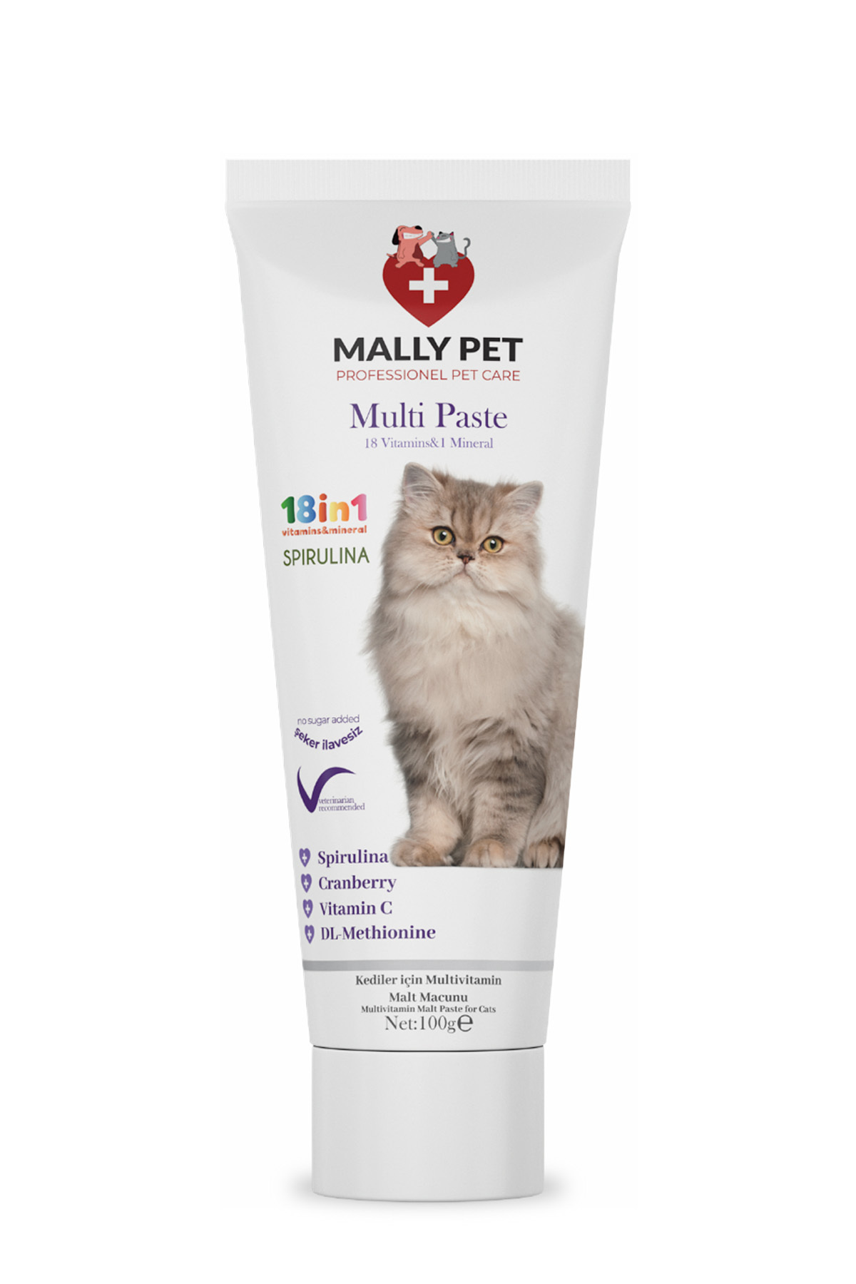 MALLY PET PROFESSIONEL PET CARE Kediler İçin Malt Paste Seti (Malte Paste + Multi Paste) 2 x 100 Gram - Görsel 3