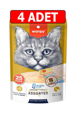Wanpy Karışık 8 Farklı Lezzet Krema Kedi Ödülü 14 gr * 100 Adet