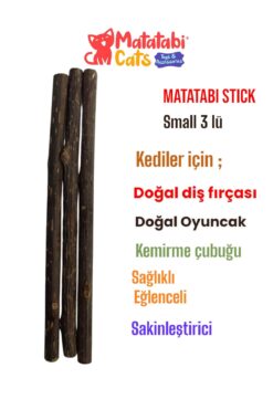 MATATABİ CATS Matatabi Stick Small 3'lü Doğal Çiğneme Çubuğu, Kedi Oyuncağı 12 Cm