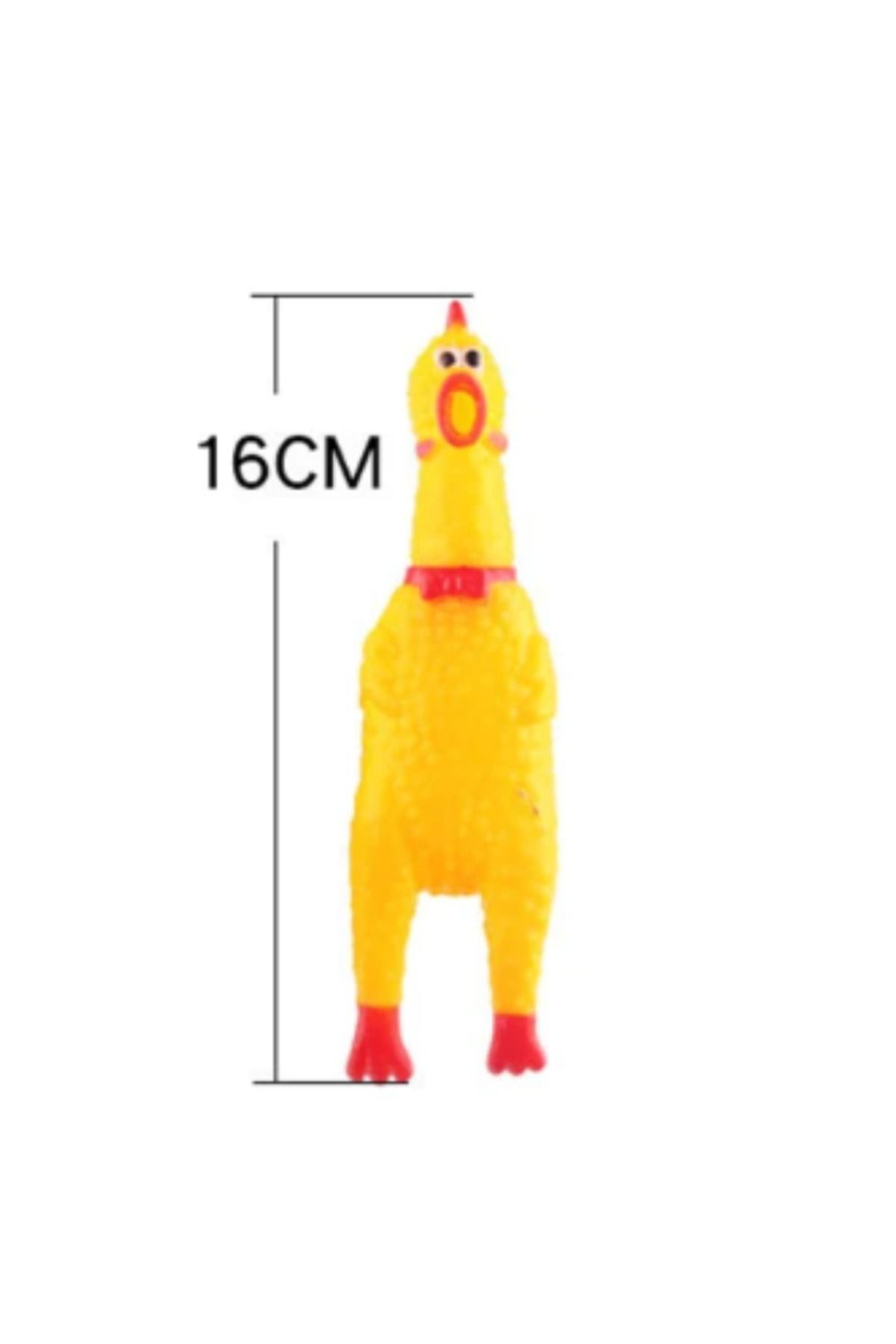 CNGZSHOP Ses Çıkaran Çığlık Atan Komik Tavuk Kedi Köpek Oyuncağı 16 cm - Görsel 2