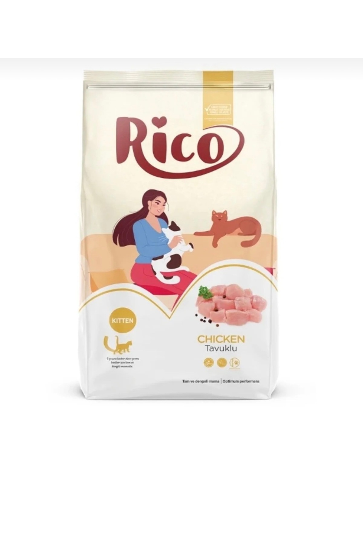 PERİTAS RİCO TAVUKLU YAVRU KEDİ MAMASI 15 KG