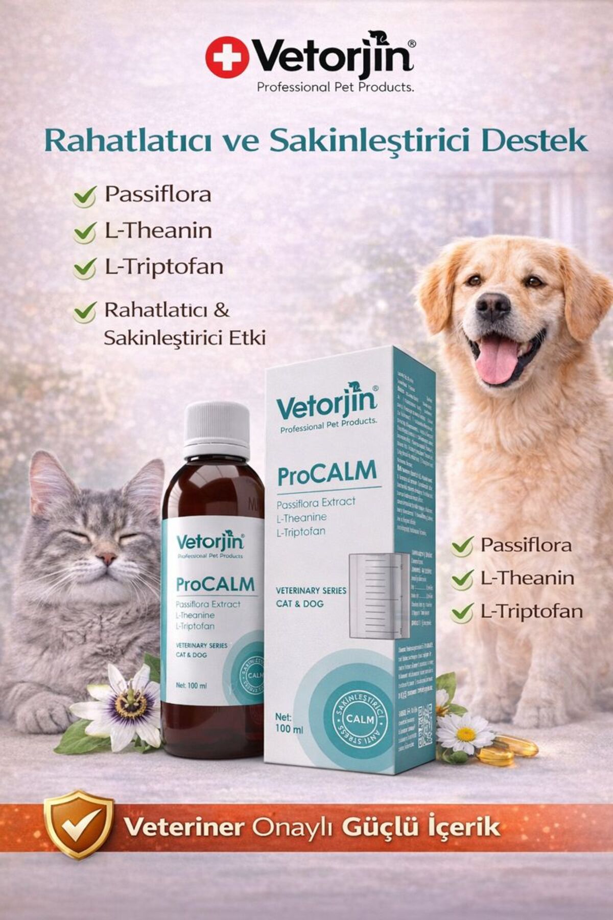 Vetorjin Sakinleştirici & Stres Azaltıcı ProCALM | Kedi ve Köpekler İçin