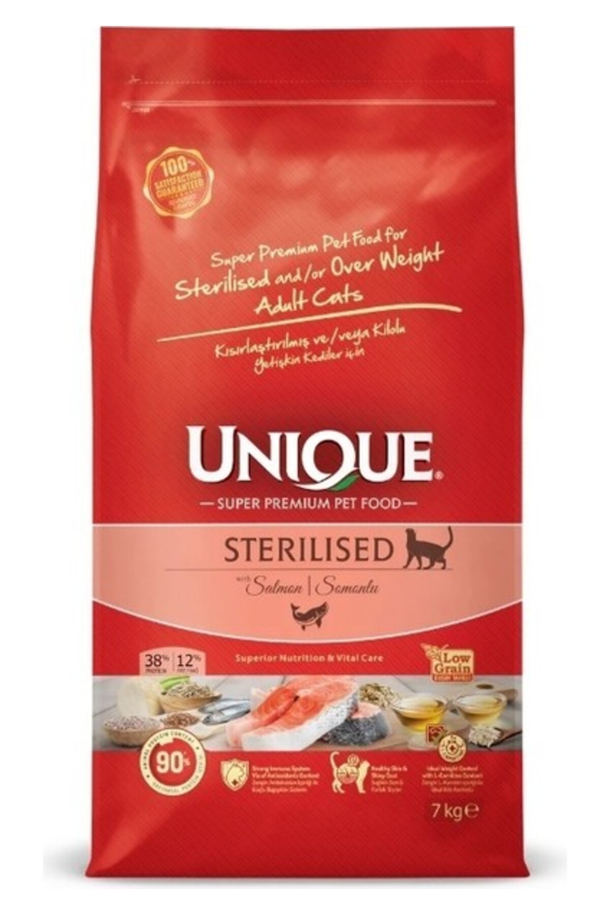 Orqinel Unique Kısırlaştırılmış Kedi Maması Somonlu 7 kg