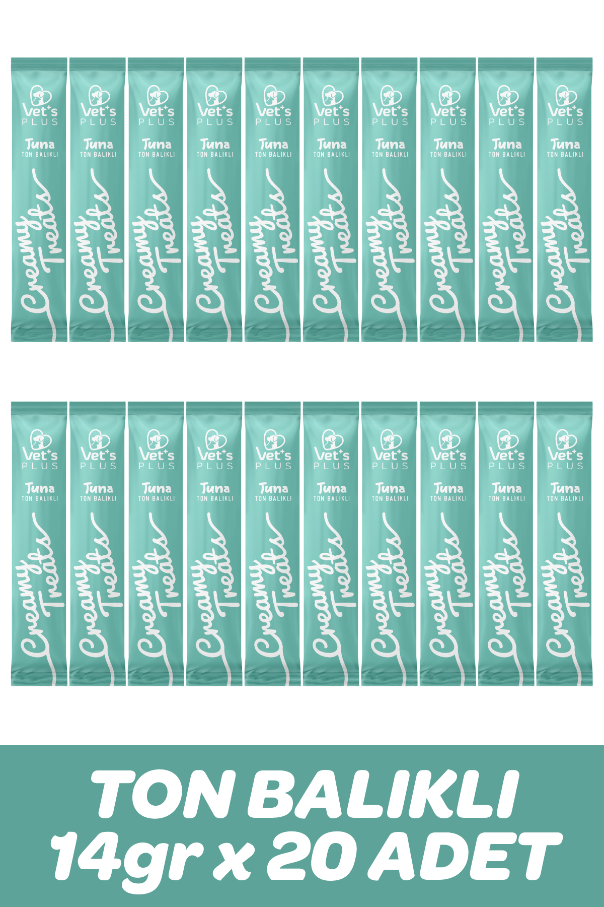 Vet's Plus Ton Balıklı Krema Kedi Ödül Maması 14gr (20 Adet)