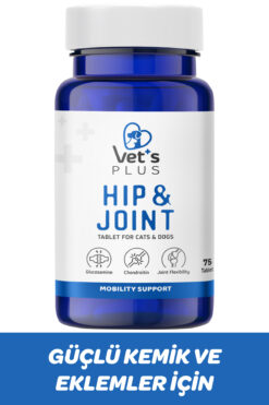 Vet's Plus Hip&joint Glukozamin Tablet 75'li (Eklem ve Kemik Yapısı Sağlığı Desteği, Kedi ve Köpekler için)
