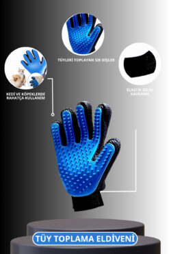 SARFEX Kedi Köpek Tüy Toplama Eldiveni Yıkama Tüy Tarama Fırçası