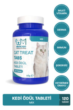muvicado Kedi Ödül Tableti Mix Kedi Ödülü Deri Tüy Bağışıklık Multivitamin Tablet Kedi Biyotin Tüy Bakım Seti