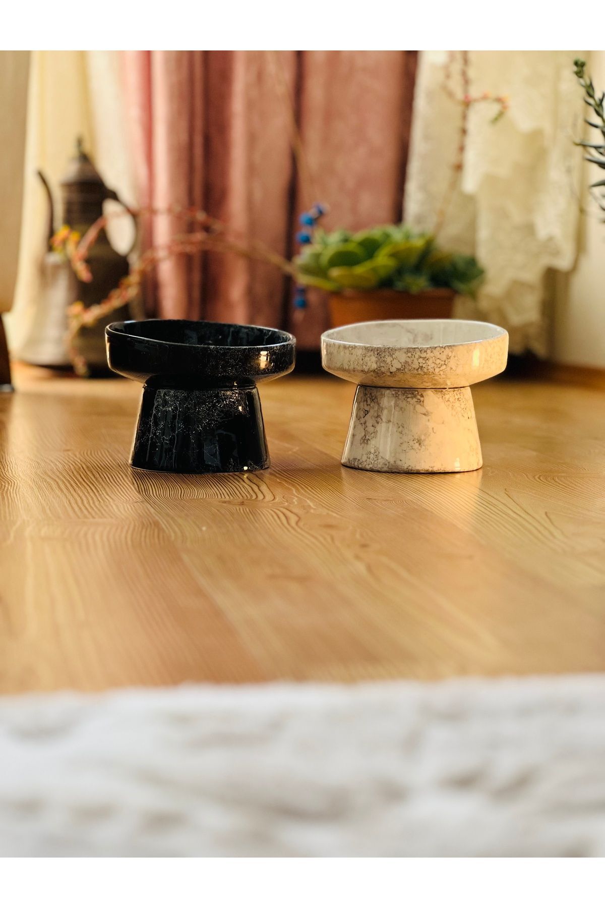 ALFO Eğimli Yüksek Seramik Mama Ve Su Kabı - Görsel 2