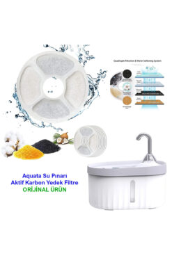 Dugie Aktif Karbon Yedek Filtre 4 Adet ORİJİNAL ÜRÜN (Aquata Su Pınarı Uyumlu)