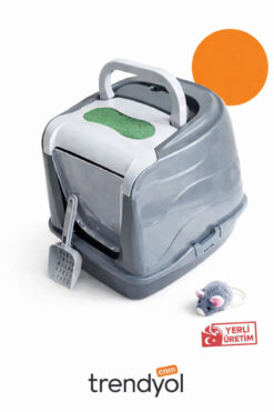 chittoshop Kapalı Kedi Tuvaleti | Koku Önleyici Filtreli | Hediye Kürekli | 36x49x39 cm