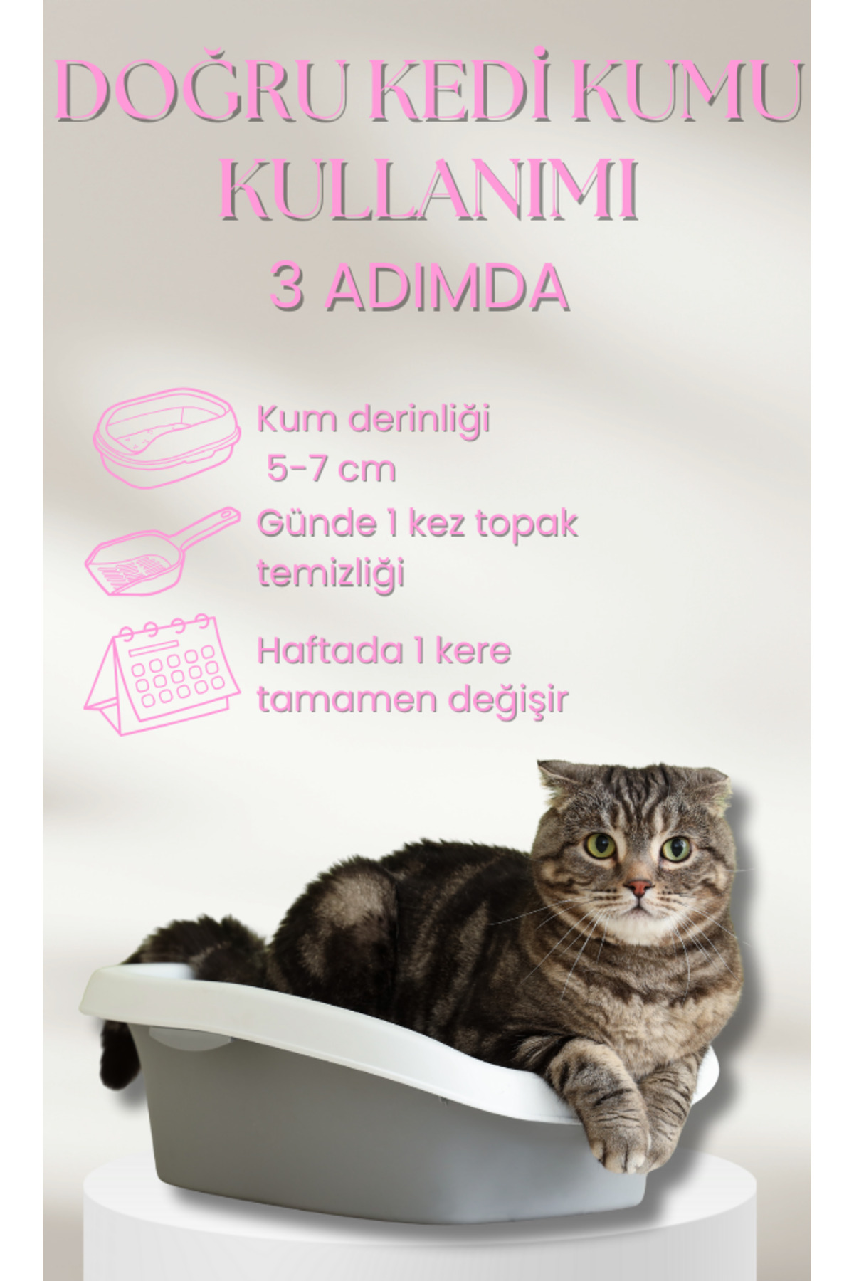 LESS Trail 20 Lt Ince Tane Pudra Kokulu Beyaz Bentonit Kedi Kumu - Görsel 3