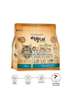 My Cat Mycat Az Tahıllı Somon Balıklı Ve Tavuk Etli Yetişkin Kedi Maması 2kg