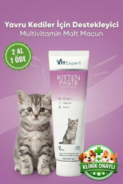 Vitexpert Kitten Paste Yavru Kediler Için Multi Vitamin Bağışıklık Kas Gelişimi Destekleyici Malt Macun 100 Gr