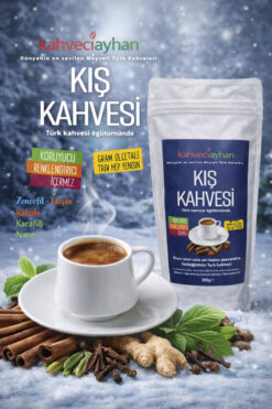 kahveciayhan 200g Kış Kahvesi - Doğal Baharatlar - Yumuşak İçimli - Zencefil Tarçın Kakule Karanfil Nane