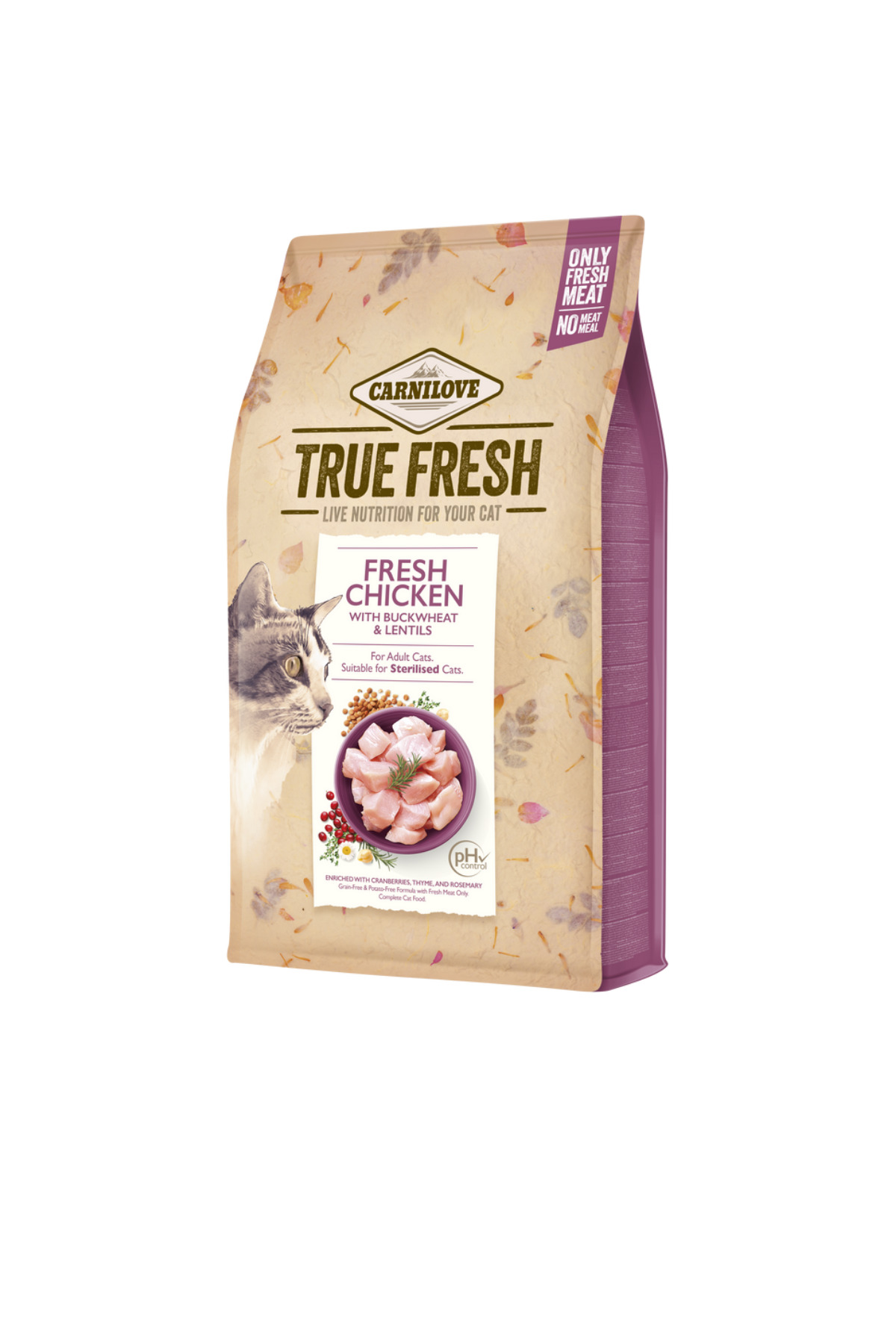 Carnilove Kedi True Fresh Tahılsız Tavuklu Kuru Mama 4,8 kg (Kısırlaştırılmış)