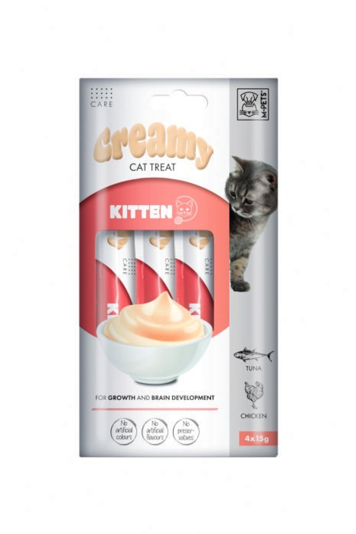 M-PETS Creamy Kitten Yavru kedi Krema Kedi Ödül Maması 4*15 Gr