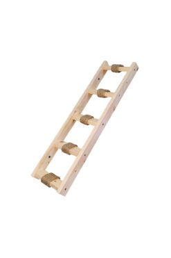 Barış Dizayn Doğal Ahşap Duvara Monte Kedi Merdiveni Köpek Merdiveni Sağ Sol Uyumlu (60cm)