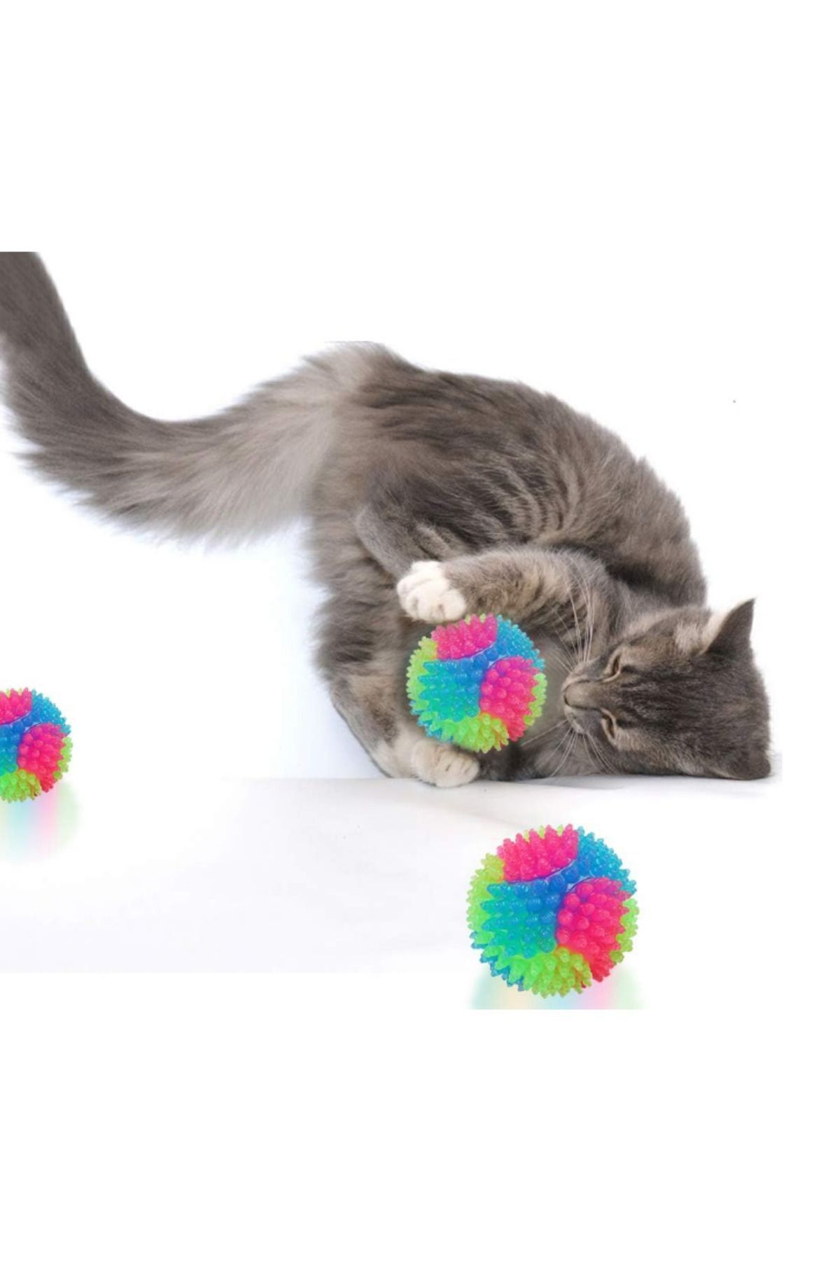 Modo Di Bellezza Işıklı Köpek Topu Karanlıkta Parlayan Kediler, Köpekler için İnteraktif Evcil Hayvan Oyuncağı - Görsel 2